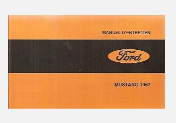 Notice d’entretien Ford Mustang